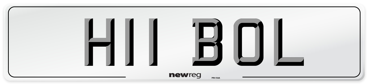 H11 BOL Number Plate from New Reg